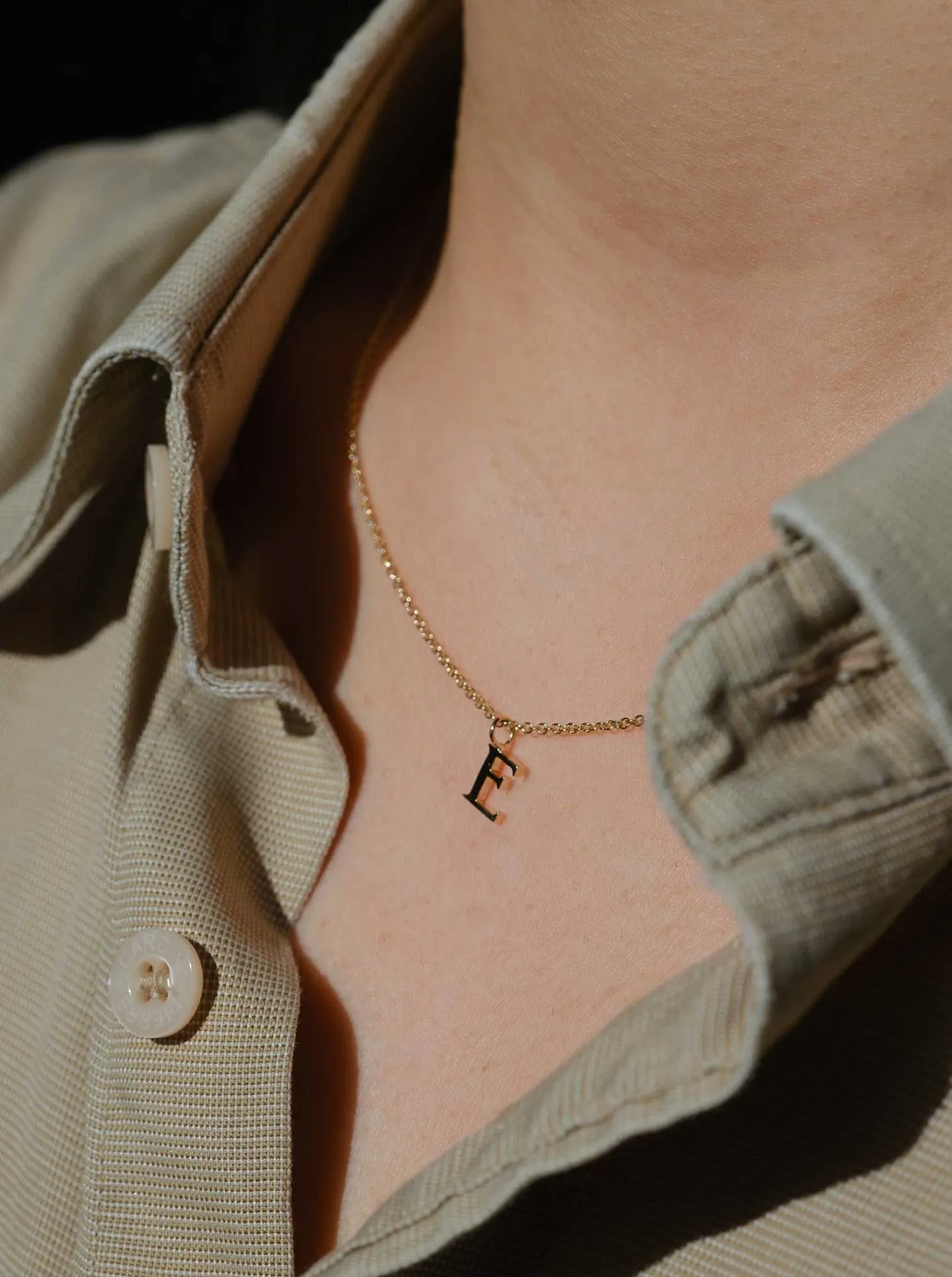 M Letter Gold Necklace