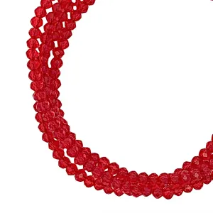 Medium Strand Necklace - Translucent Red Crystal