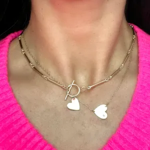 Melody & Mia 1/2 Heart Necklaces