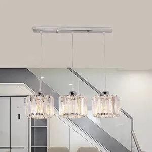 Modernist Lobby Pendant Light with Clustered Crystal Shades - Choose from 3, 8, or 10 Head Options