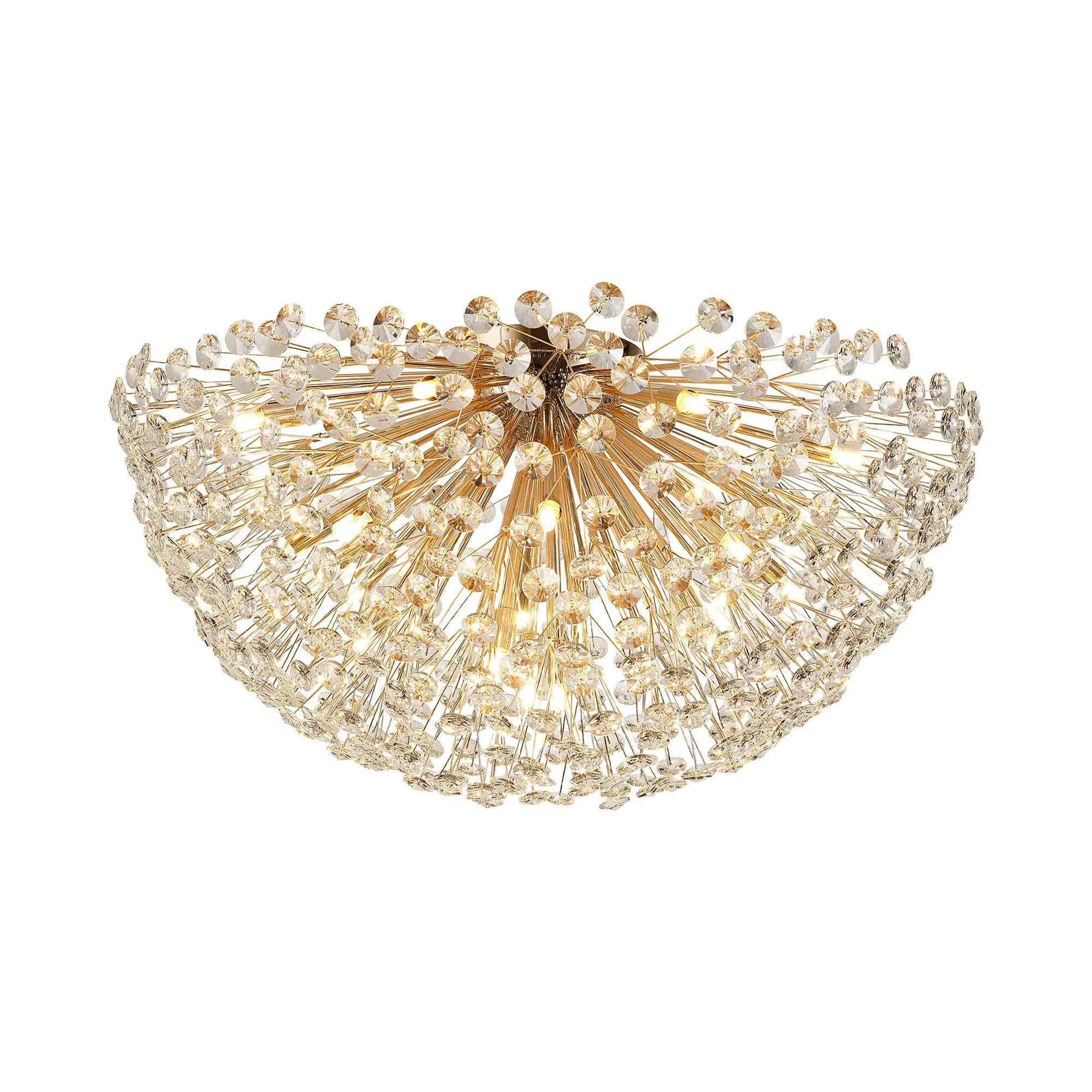 Nelson Lighting NL99819 Paris 21 Light Ceiling Light French Gold Crystal