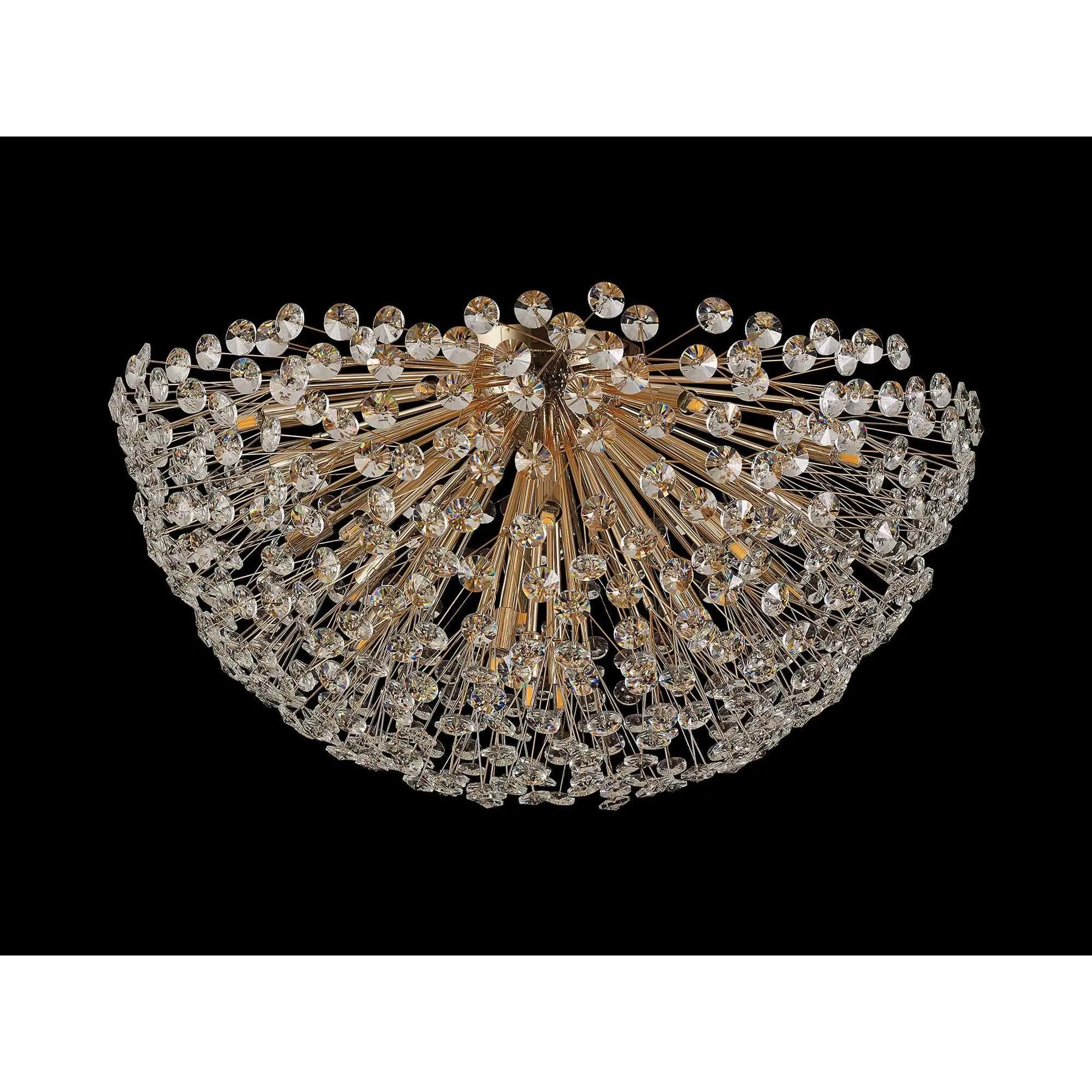 Nelson Lighting NL99819 Paris 21 Light Ceiling Light French Gold Crystal