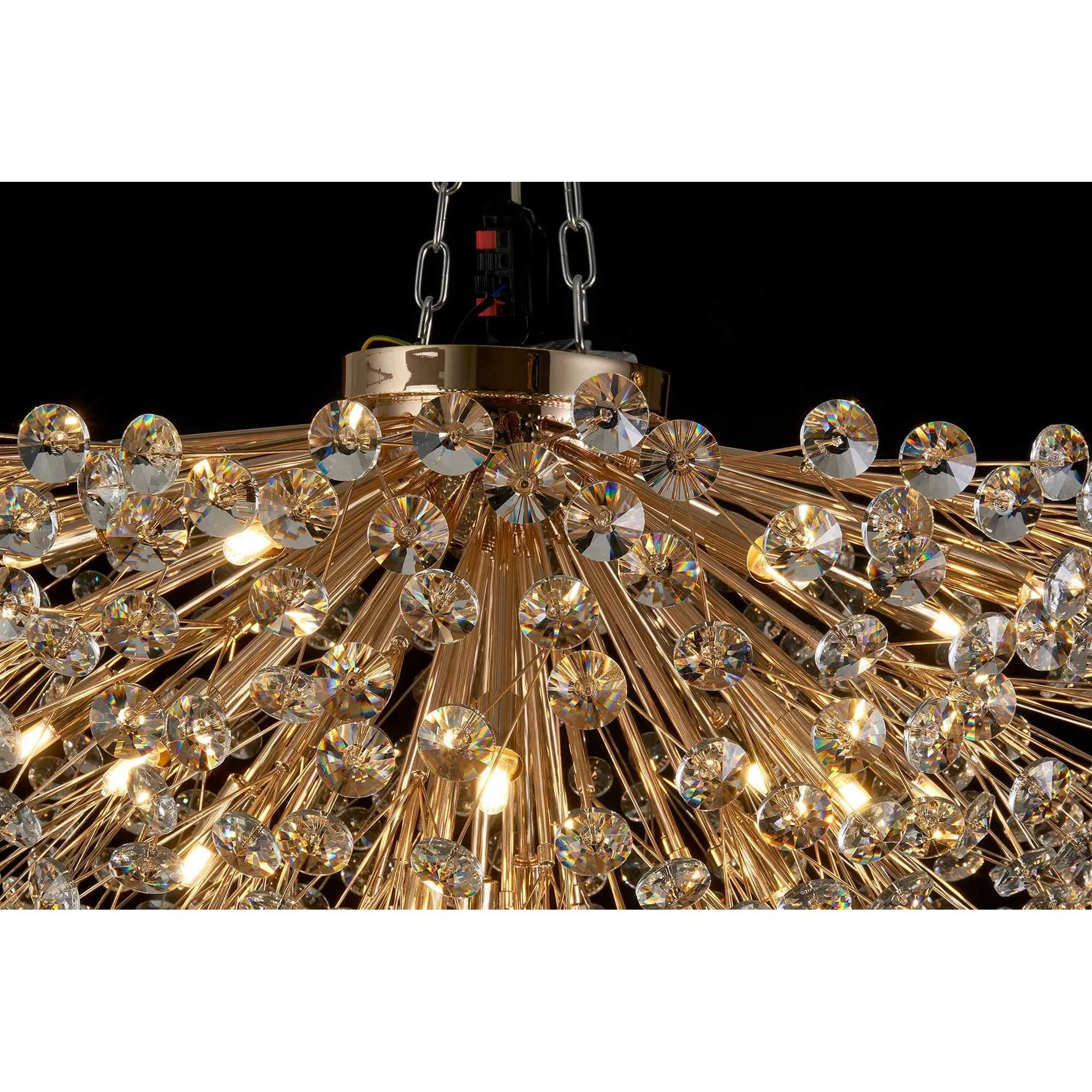 Nelson Lighting NL99819 Paris 21 Light Ceiling Light French Gold Crystal