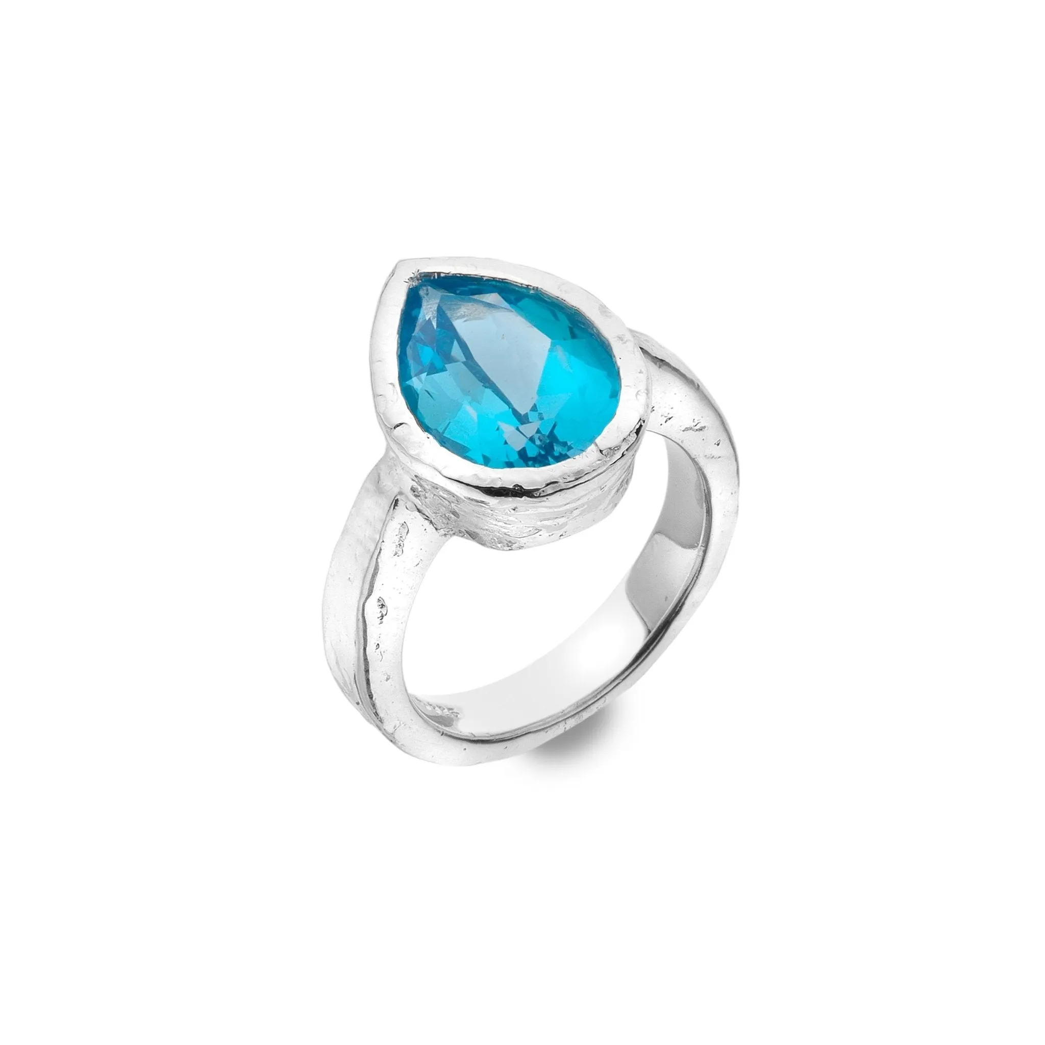 Ocean Droplet Topaz Ring