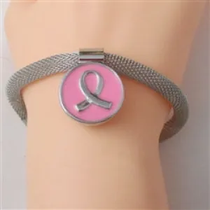 Pink Awareness Charm Bracelet