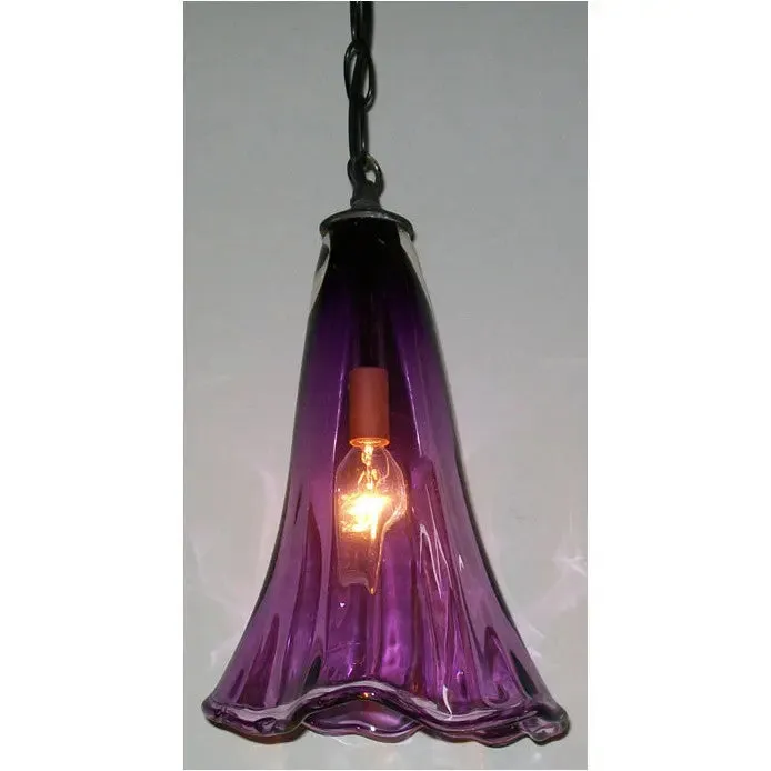 Purple Glass Pendant Light by Crystal Postighone