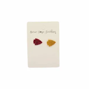 Red and Gold KC stud earrings