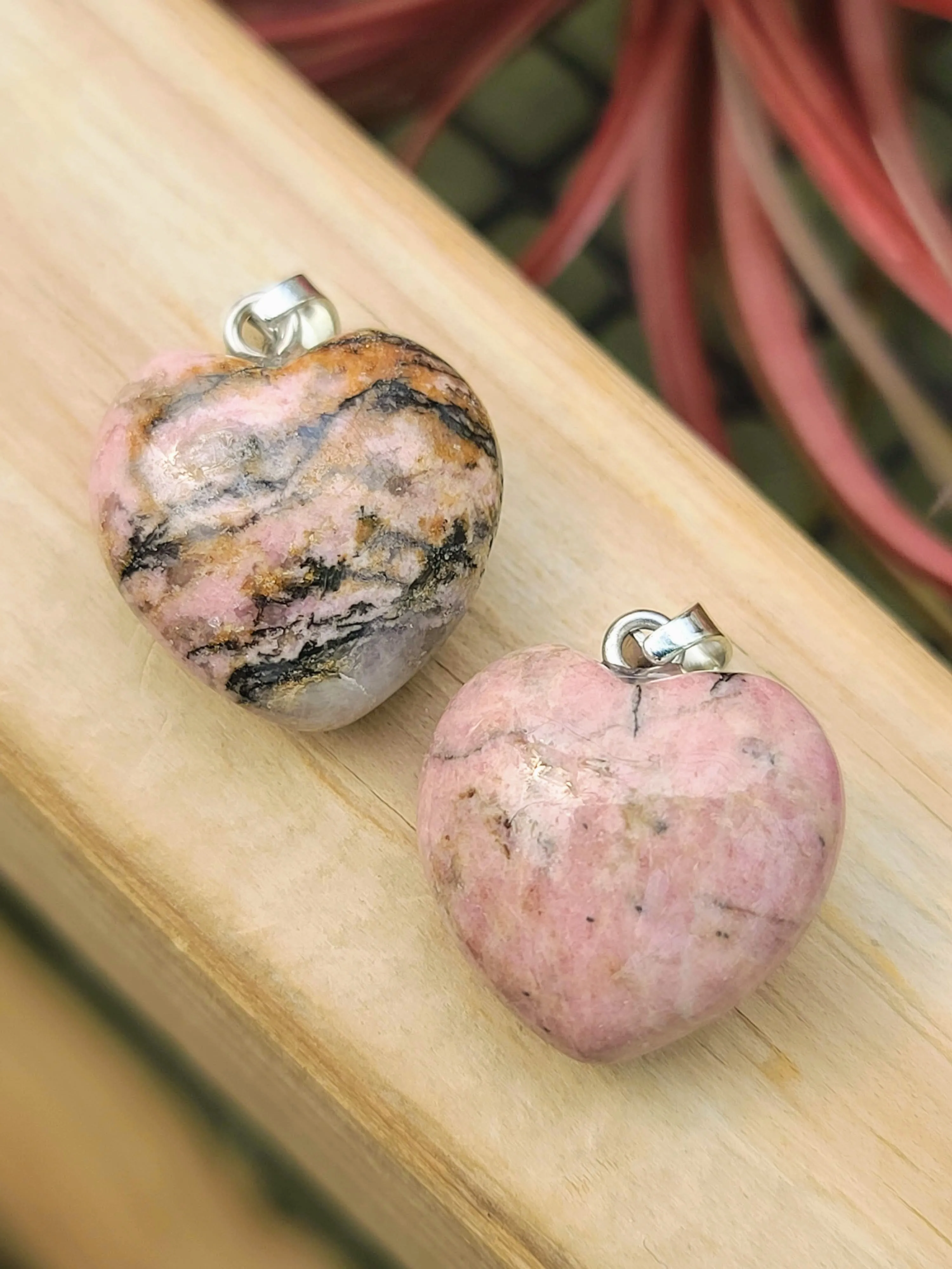 Rhodonite Heart Pendant