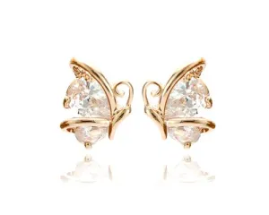 Rise Butterfly Crystal Stud Earrings for Women