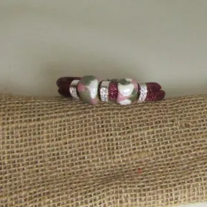 Rose Metallic Cord Fair Trade Bead Bracelet