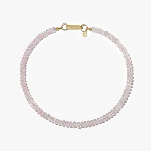 ROSE QUARTZ CANDY BEAD NECKLACE