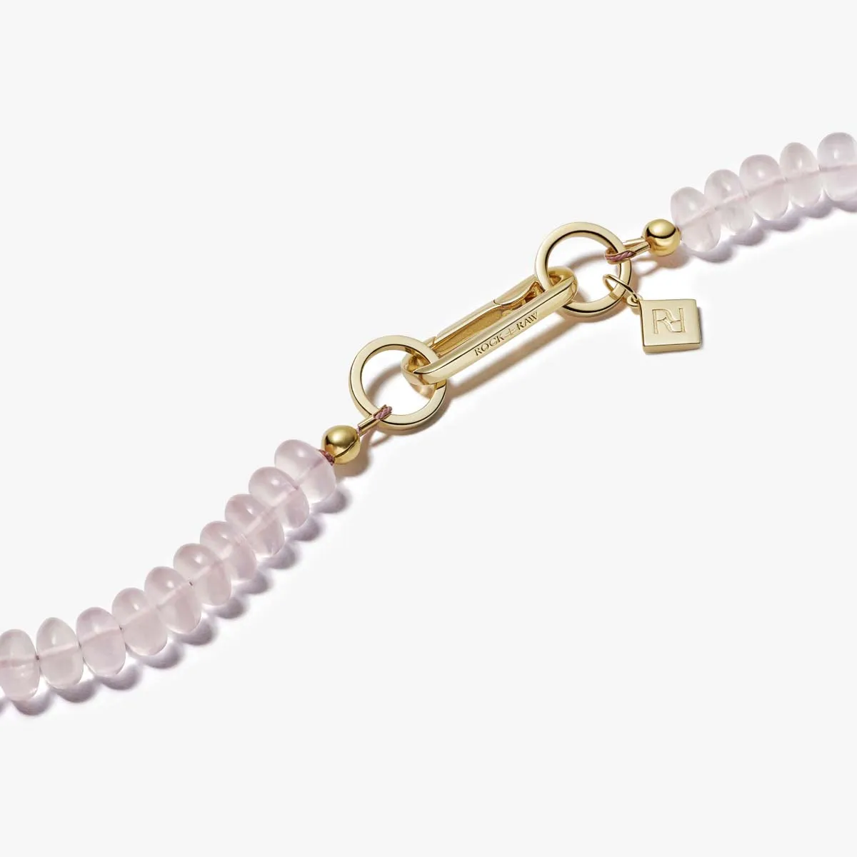 ROSE QUARTZ CANDY BEAD NECKLACE