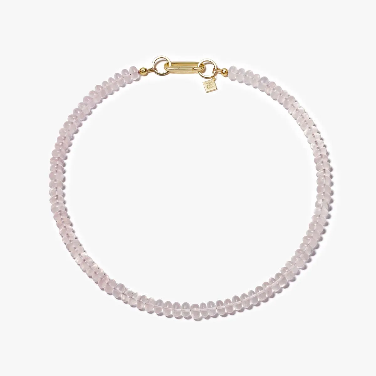 ROSE QUARTZ CANDY BEAD NECKLACE