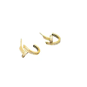 Small Rhinestone Hoops