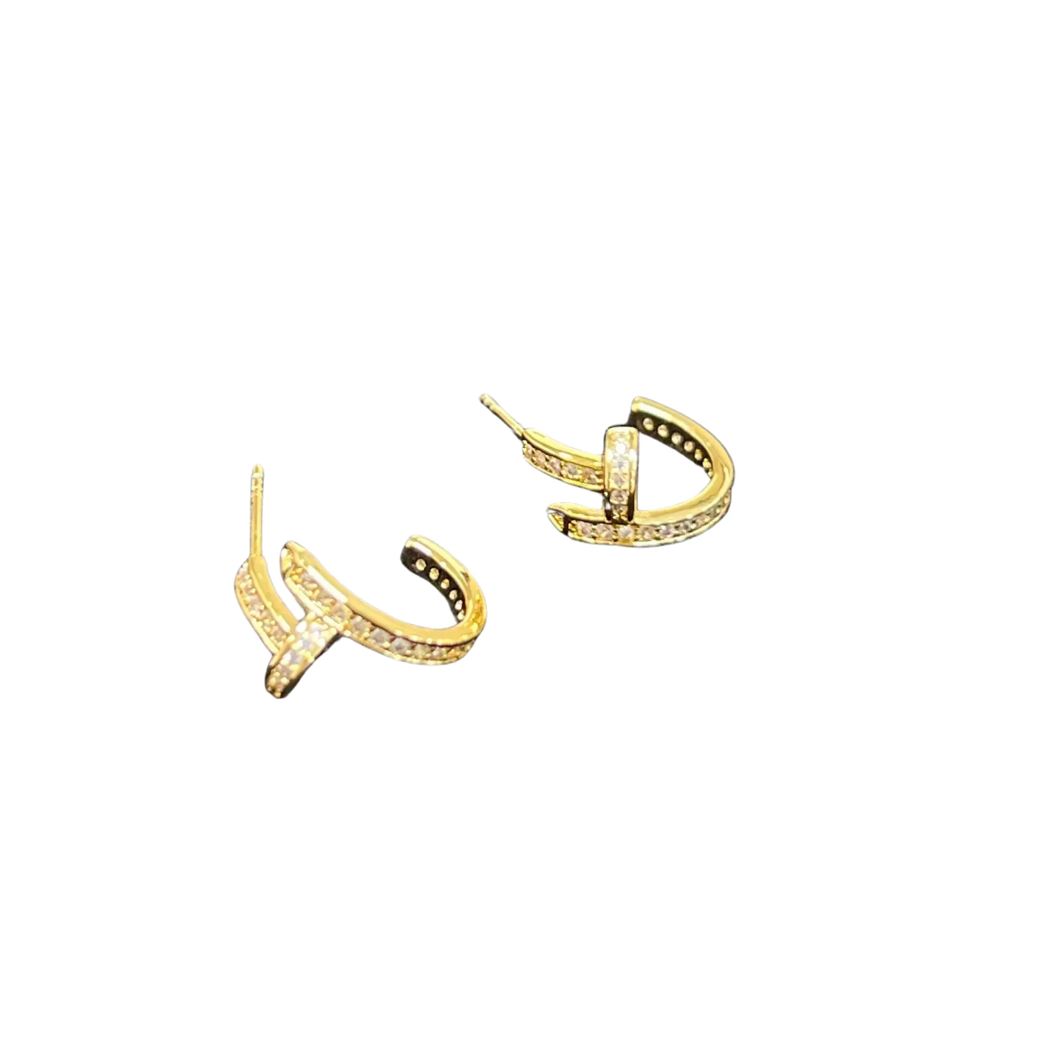 Small Rhinestone Hoops