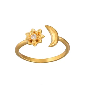 Spirit in Transformation Lotus Moon Ring