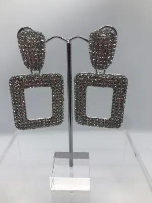 Square glitter earrings