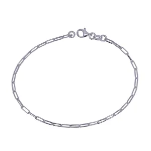 Sterling Silver Paperclip Link Bracelet