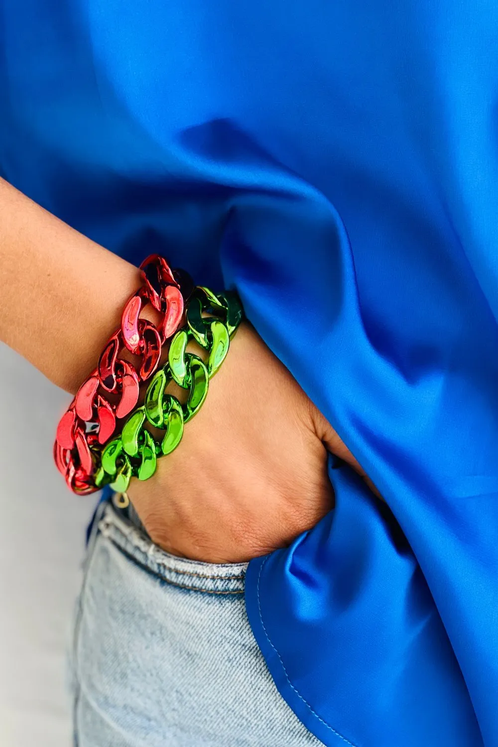 The MET CHAIN Bracelet - Metallic Green