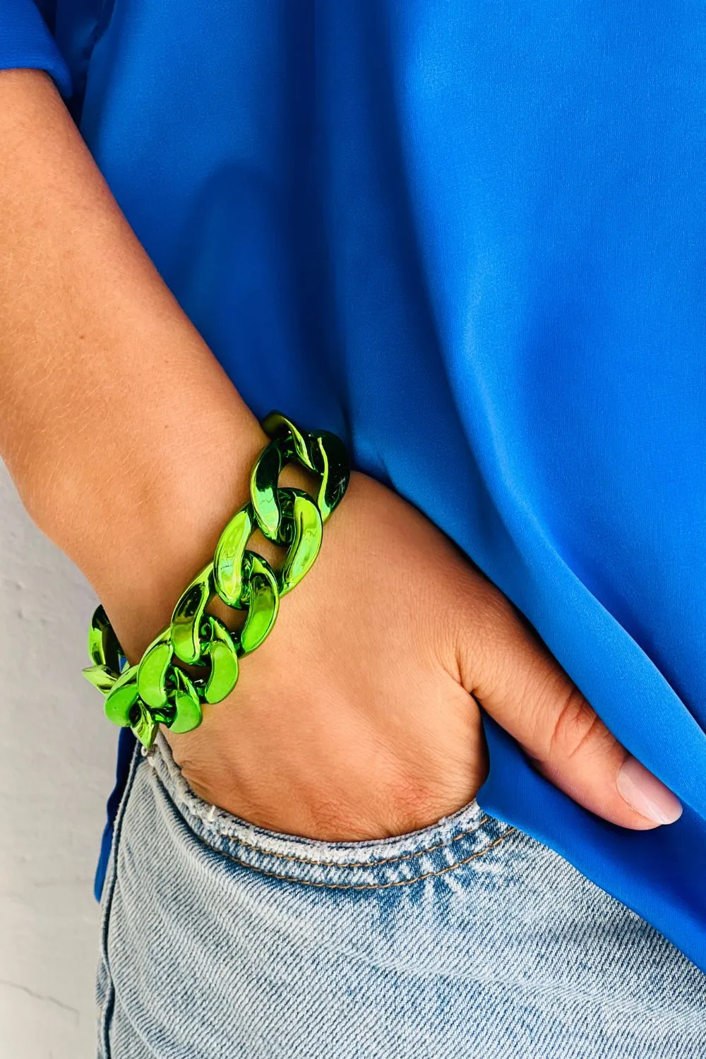 The MET CHAIN Bracelet - Metallic Green