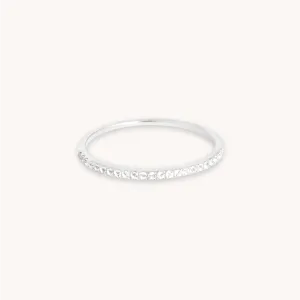 Topaz Eternity Ring in Solid White Gold