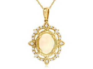 Vintage Style Opal Necklace