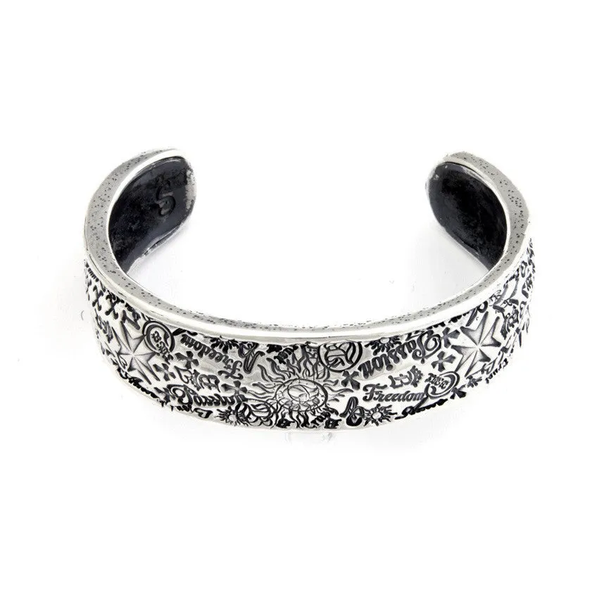 Wide Graffiti Bangle